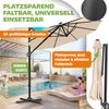 KESSER® Sonnenschirm Ampelschirm SUN Rund XL Ø330 cm Inkl. Abdeckung + Windsicherung 7-Fach Verstellbar Drehbar Neigbar Kippbar Groß 360° Drehbar Gartenschirm mit Kurbel Sonnenschutz UV50+ Taupe, Ohne LED Bild 4