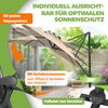 KESSER® Sonnenschirm Ampelschirm SUN Rund XL Ø330 cm Inkl. Abdeckung + Windsicherung 7-Fach Verstellbar Drehbar Neigbar Kippbar Groß 360° Drehbar Gartenschirm mit Kurbel Sonnenschutz UV50+ Taupe, Ohne LED Bild 5