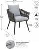 Gardissimo Nizza 2er-Set Rope Alu Loungesessel Dining Gartenstuhl grau Bild 4
