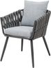 Gardissimo Nizza 2er-Set Rope Alu Loungesessel Dining Gartenstuhl grau Bild 2