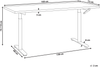 Schreibtisch manuell höhenverstellbar DESTINAS Hellbraun Weiß 160 cm 72 cm Bild 2