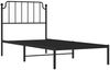 vidaXL Bettgestell mit Kopfteil Metall Schwarz 90x200 cm 373880 Bild 4