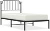 vidaXL Bettgestell mit Kopfteil Metall Schwarz 90x200 cm 373880 Bild 2