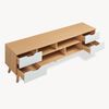 Fernsehschrank Bordkak 140x30x45 cm Eicheoptik/Weiß [en. casa] Bild 5