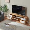 Fernsehschrank Bordkak 140x30x45 cm Eicheoptik/Weiß [en. casa] Bild 2