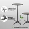 Stehtisch 2in1 Bistrotisch Alu klappbar höhenverstellbar 70/115 cm Ø 60 cm Partytisch Anthrazit Bild 4