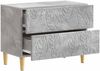 vidaXL Nachttisch Betongrau 62 x 34,5 x 48 cm Holzwerkstoff 895008 Bild 2