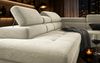 Goldstoff Ecksofa mit Schlaffunktion, Cord Couch für Wohnzimmer - Cord Ecksofa, Cord Sofa VOYAGE 2 Teile, Großer Bettkasten Bild 3