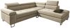 Goldstoff Ecksofa mit Schlaffunktion, Cord Couch für Wohnzimmer - Cord Ecksofa, Cord Sofa VOYAGE 2 Teile, Großer Bettkasten Bild 2