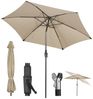 Sekey Sonnenschirm 270 cm Sonnenschirm Gartenschirm Marketschirm – Knickbar im Sitzen, LxB: 270,00x271,00 cm, Sonnenschutz UV50+, Windfest und Stabil, 100% Wasserfest Bild 4