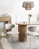 Esszimmerstuhl 2er Set COWLEY Chenillegewebe Hellbeige Bild 3
