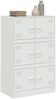 vidaXL Sideboard Weiß 67x39x107 cm Stahl 841660 Bild 5