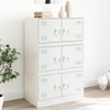 vidaXL Sideboard Weiß 67x39x107 cm Stahl 841660 Bild 1