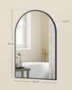 SONGMICS Spiegel für Bad, Wandspiegel, gewölbter Spiegel, Aluminiumrahmen, 91 x 61 cm, mit Sicherheitsfolie, einfache Montage, für Wohn-, Schlaf- und Badezimmer, tintenschwarz Bild 5