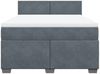 vidaXL Boxspringbett mit Matratze Dunkelgrau 160x200 cm Samt 3286349 Bild 4