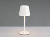 Akku LED Tischleuchte DIAZ kabellos für Innen & Außen, Weiß - 21cm klein Bild 3