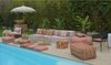 H.O.C.K. Sitzhocker H.O.C.K. Berto Outdoor Pouf Hocker rund mit Keder ø45x45 cm terra boho, Hocker, Sitzhocker, Pouf Hocker, Barhocker - wetterfest, vielseitig Bild 2