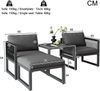 Merax Gartenlounge-Set, Aluminium grau Bild 4