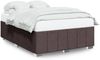 vidaXL Bettgestell ohne Matratze Dunkelbraun 140x200 cm Stoff 3284842 Bild 2