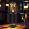 LED Solarleuchte, Loch Design, schwarz, H 50 cm Bild 5