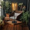 LED Solarleuchte, Loch Design, schwarz, H 50 cm Bild 3