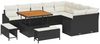 vidaXL Gartensofa-set mit Kissen 12 pcs Schwarz Poly-Rattan 3362685 Bild 2