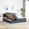 vidaXL Bett mit LED-Lichtleisten Dunkelgrau 200 x 200 cm Samt 3371616 Bild 4