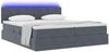 vidaXL Bett mit LED-Lichtleisten Dunkelgrau 200 x 200 cm Samt 3371616 Bild 3