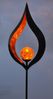 Solar Metall-Gartenstecker 95cm LED Glaskugel Gartendeko Mond Tropfen Flamme TOP Bild 2