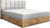AX LIVING Boxspringbett 160x200 mit Bettkasten Vendio in Hellgrau Bild 2