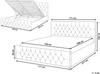 Bett mit Stauraum AMIENS 160 x 200 cm Samtstoff Taupe Bild 2