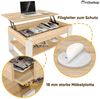TREND WERK Couchtisch Lift-Couchtisch höhenverstellbar Sofatisch 92×54 cm mit Stauraum, verstecktem Fach Wohnzimmertisch Holz modern Bild 4