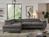 Mks Möbel 'Pedro L-Form' Ecksofa mit Schlaffunktion, verstellbaren Kopfstützen & Bettkasten, Dunkelgrau, Velours, mit Topper, links Bild 3
