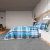 vidaXL Bettwäsche-Set Blau und Grau 200x200 cm Baumwolle 136072 Bild 4