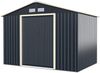 Gartenhaus aus Stahl Multifunktionaler Schuppen 277 x 202 x 191 cm Grau Bild 2