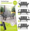 KESSER® Gartenbank Polyrattan Luna mit Liegefunktion Gartensofa 4-in-1 Verstellfunktion Gartencouch Wetterfest, Balkonsofa Verstellbare Armlehnen, Extra Dicke & Weiche Polster, Garten/Balkon/Terrasse Schwarz / Anthrazit Bild 2