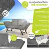 KESSER® Gartenbank Polyrattan Luna mit Liegefunktion Gartensofa 4-in-1 Verstellfunktion Gartencouch Wetterfest, Balkonsofa Verstellbare Armlehnen, Extra Dicke & Weiche Polster, Garten/Balkon/Terrasse Schwarz / Anthrazit Bild 3