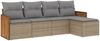 vidaXL 5-tlg. Garten-Sofagarnitur mit Kissen Beige Poly Rattan 3227599 Bild 2