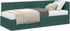 vidaXL Eckbettgestell mit Matratze mit Kopfteil 2 pcs Grün Samt 3393920 Bild 2
