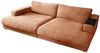 KAWOLA Big Sofa MADELINE mit Holztablett schwarz für Armlehne Stoff cognac 85 x 170 x 290 cm Bild 3