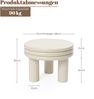 Hometopia Beistelltisch rund Beige, moderner Kaffeetisch Creme, Ø 48 cm, Höhe 35 cm Bild 4