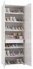 Dmora Mehrzweckschrank mit 2 Türen Angy, linearer Schrank mit 2 Flügeltüren, Kleiderschrank mit 6 Regalen, modernes Schuhregal, 100 % Made in Italy, 72 x 37 x 195 cm, Weiß Bild 4