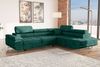 Stylefy Marokko Ecksofa Grün Velours MONOLITH Rechts Bild 2