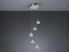 LED Pendelleuchte 5-flammig Metall Silber, Schirme Beton, Ø 35cm Bild 3
