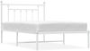 vidaXL Bettgestell mit Kopfteil Metall Weiß 107x203 cm 353582 Bild 2