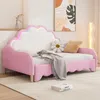 Schlafsofa mit Bettfunktion und Matratze, 140x200 cm, Kopfteil mit RGB LED-Beleuchtung, Jugendbett, Doppelbett, Kunstleder Bild 2