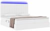 vidaXL Bett mit Stauraum und LED Reinweiß 200 x 200 cm Kunstleder 3372818 Bild 3