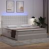 vidaXL Bett mit Stauraum und LED Reinweiß 200 x 200 cm Kunstleder 3372818 Bild 5