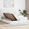 vidaXL Bett mit Stauraum und LED Reinweiß 200 x 200 cm Kunstleder 3372818 Bild 5