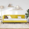 vidaXL Eckbettgestell mit Kopfteil Gelb 80 cm x 200 cm Samt 42016414 Bild 3